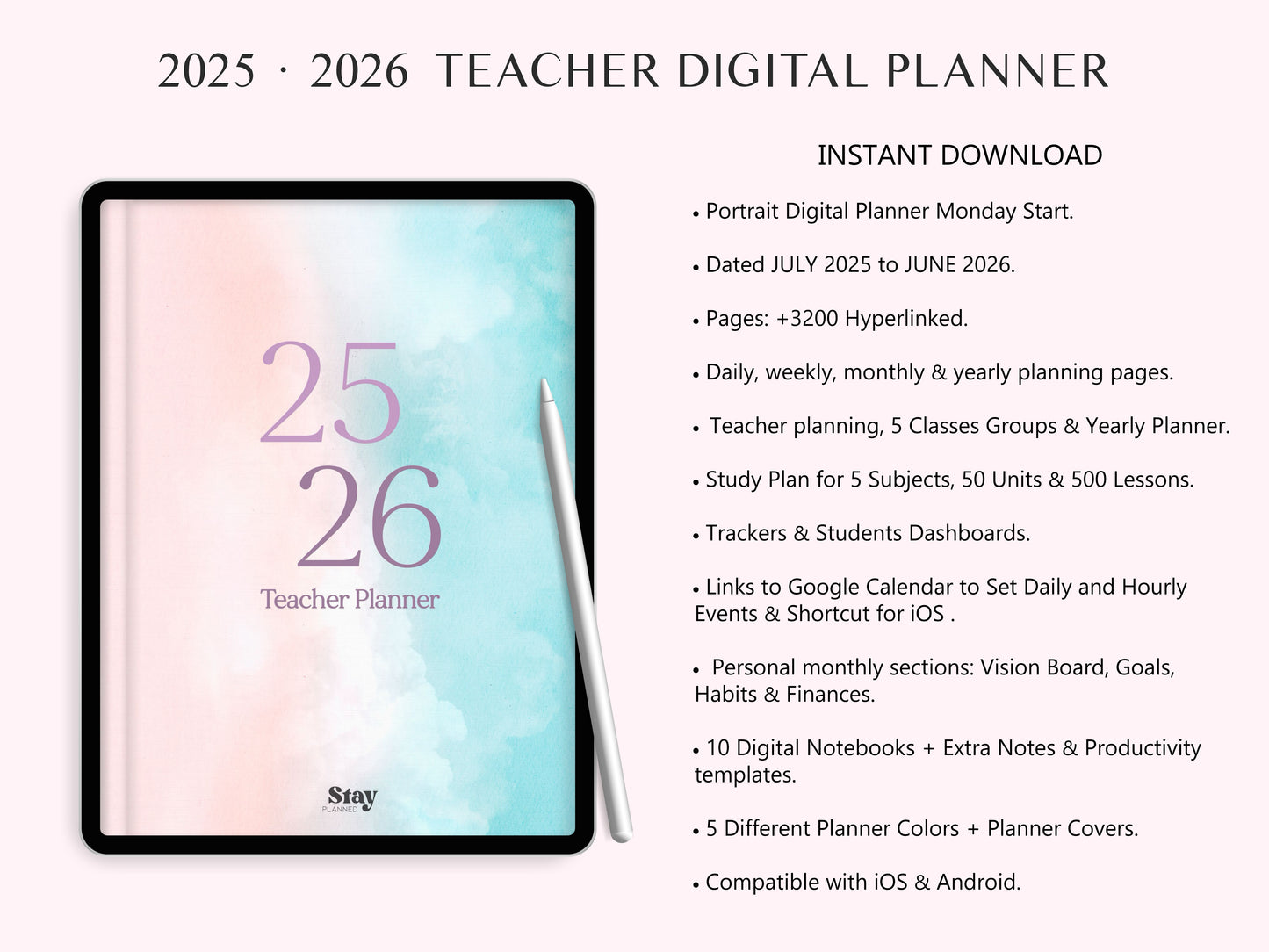 Teacher Digital Planner 2025 - 2026 (INGLÉS)