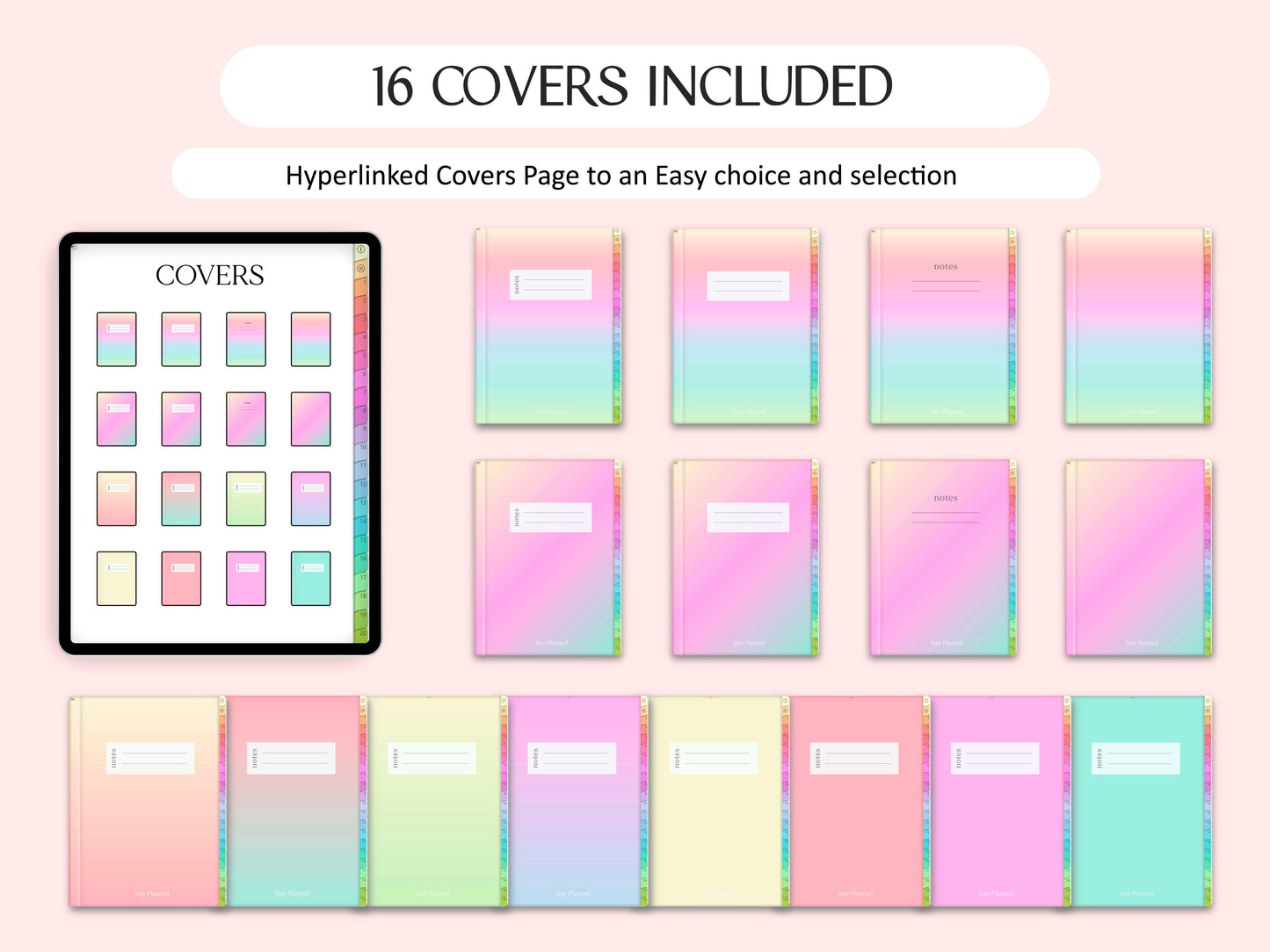 Libreta Digital 20 Secciones + Digital Stickers Notes