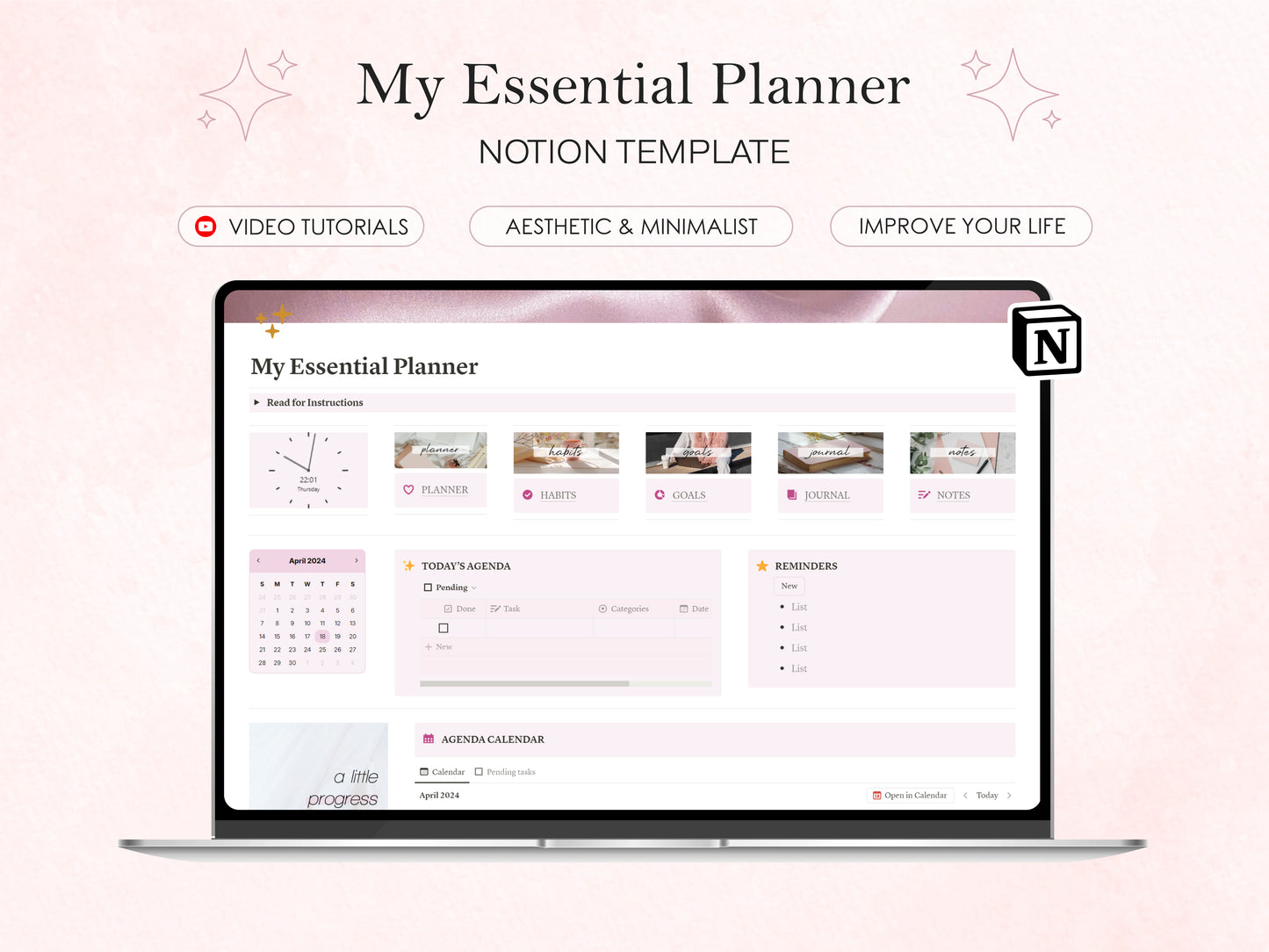 My Essential Planner ✦ Plantilla Notion ✦ Eleva tu Productividad