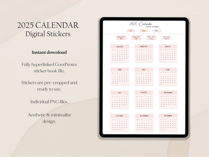 Calendar Stickers 2025