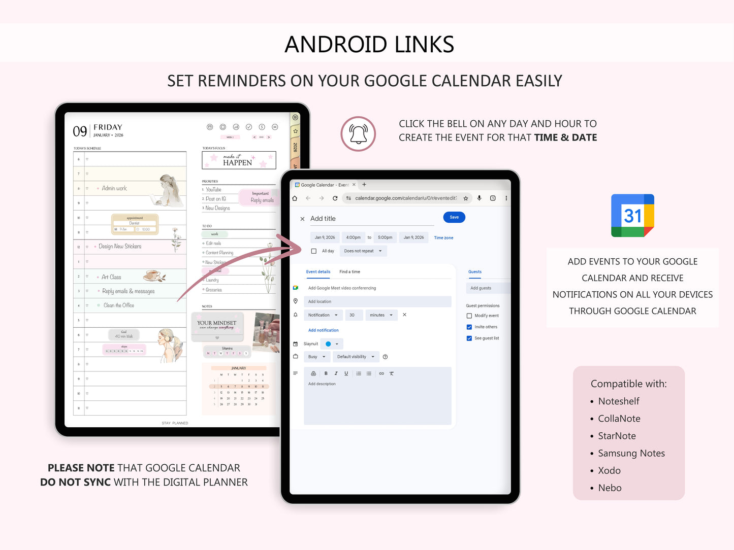 BUNDLE Digital Planner 2025 + 2026 (Inglés)