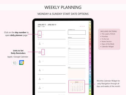 BUNDLE Digital Planner 2025 + 2026 (Inglés)