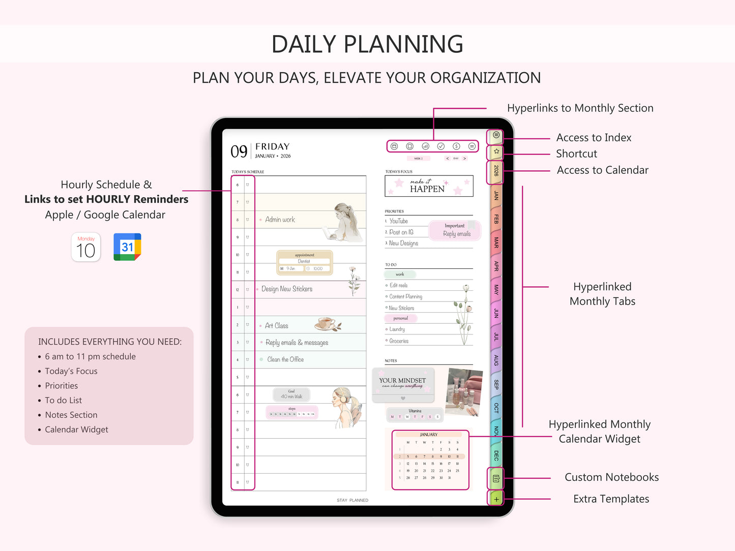BUNDLE Digital Planner 2025 + 2026 (Inglés)