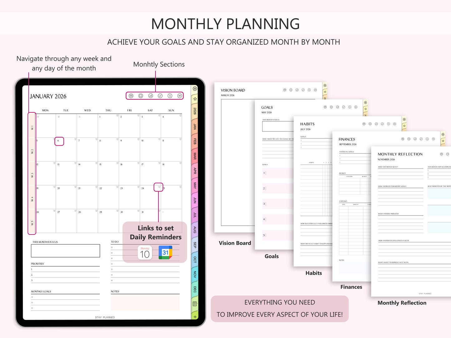 BUNDLE Digital Planner 2025 + 2026 (Inglés)