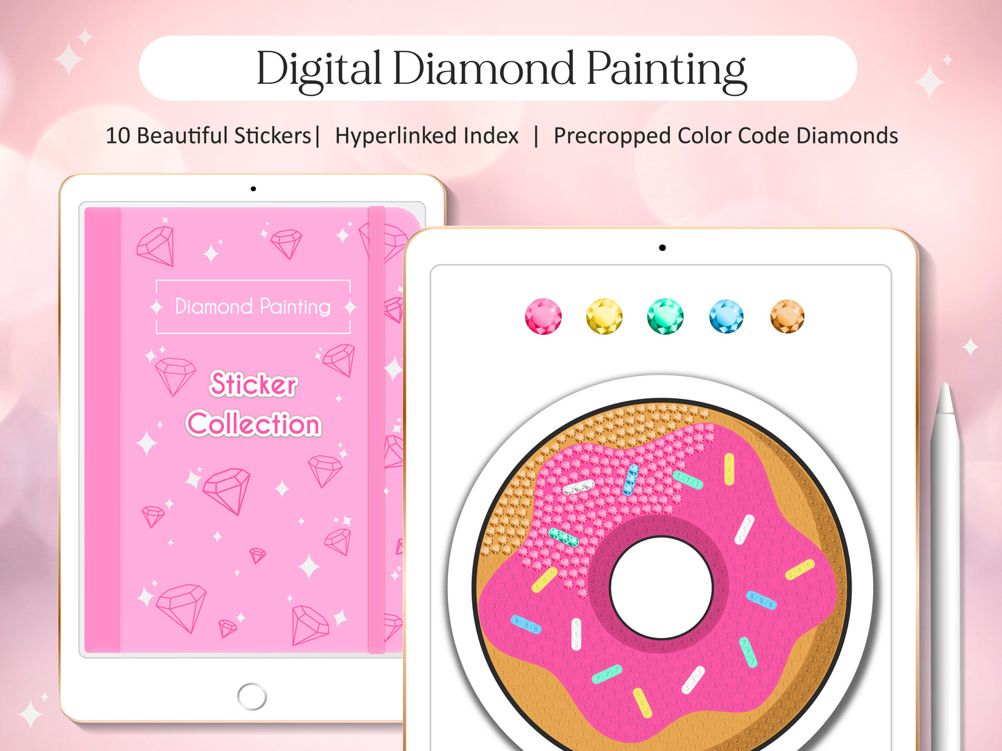 Digital Diamond Painting Stickers