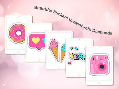 Digital Diamond Painting Stickers