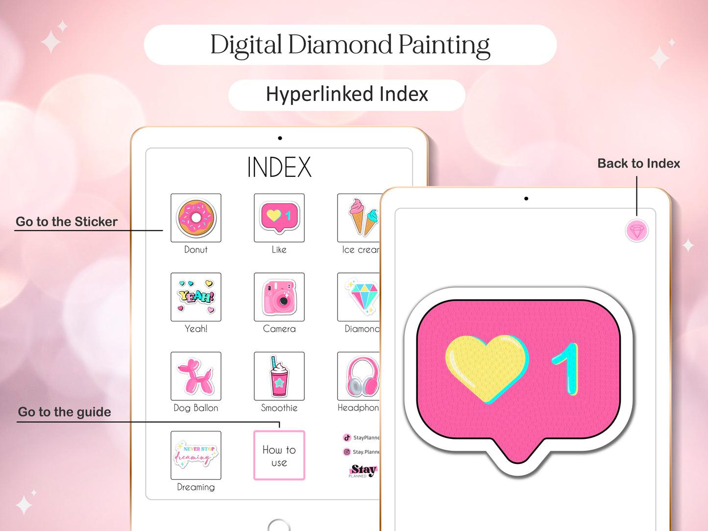 Digital Diamond Painting Stickers