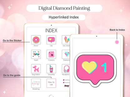 Digital Diamond Painting Stickers