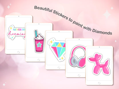 Digital Diamond Painting Stickers