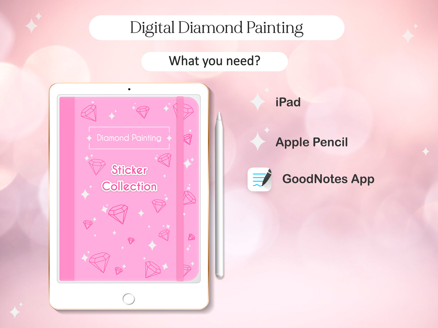 Digital Diamond Painting Stickers
