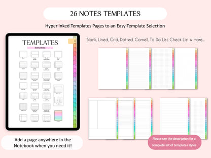 Libreta Digital 20 Secciones + Digital Stickers Notes
