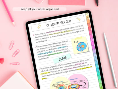 Libreta Digital 20 Secciones + Digital Stickers Notes
