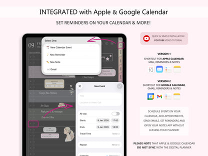 2026 Agenda Digital Modo Oscuro (Inglés)
