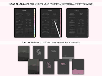 2026 Agenda Digital Modo Oscuro (Inglés)