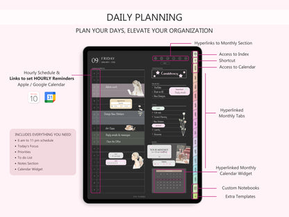 2026 Agenda Digital Modo Oscuro (Inglés)