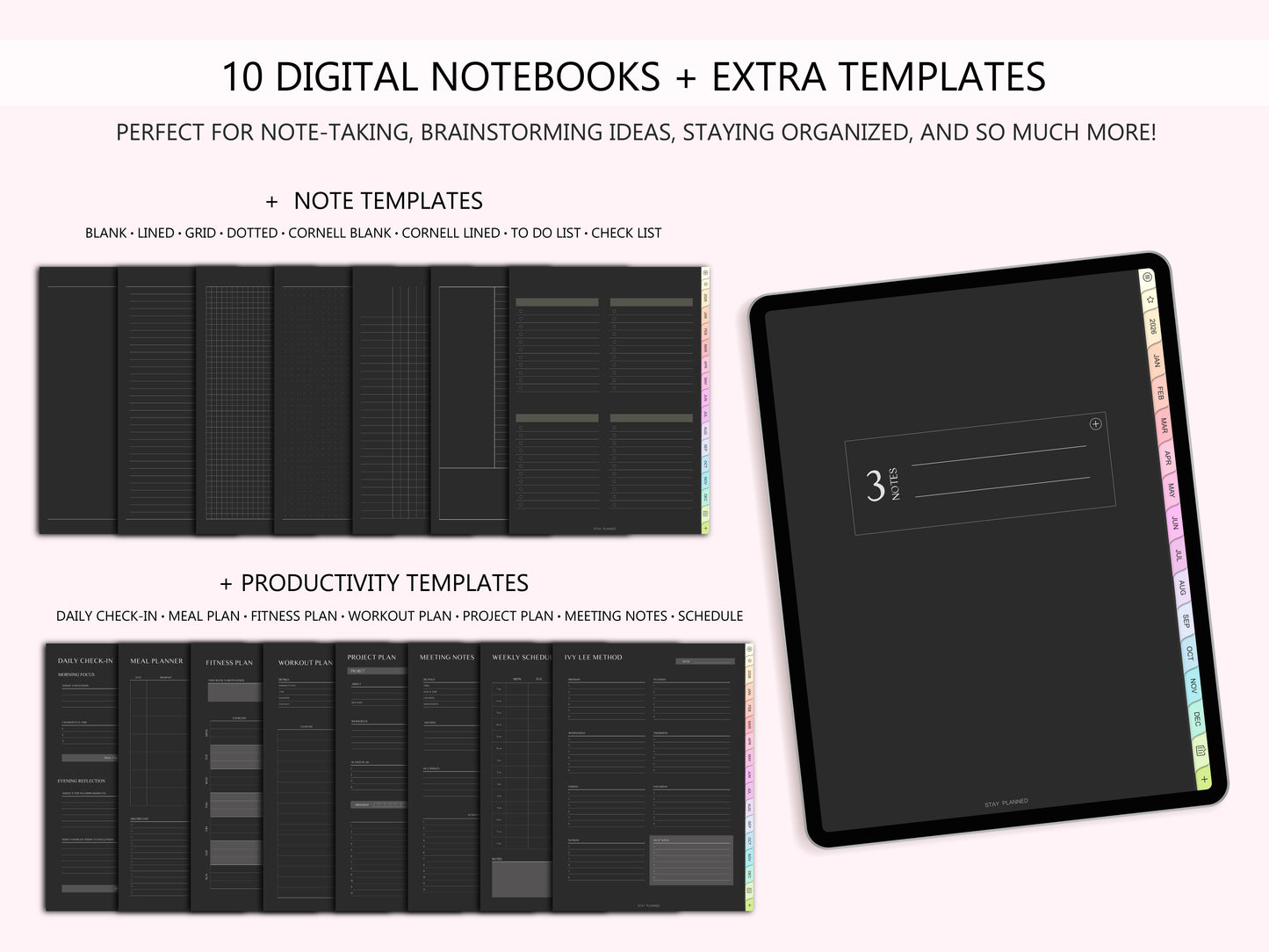 2026 Agenda Digital Modo Oscuro (Inglés)