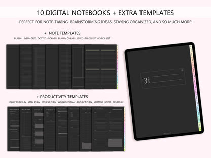 2026 Agenda Digital Modo Oscuro (Inglés)