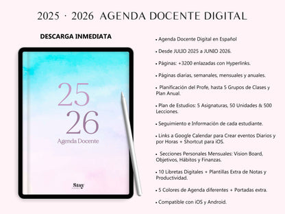 Agenda Docente 2025 - 2026 Digital (ESPAÑOL)