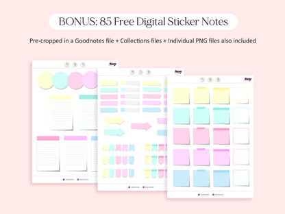 Libreta Digital 20 Secciones + Digital Stickers Notes