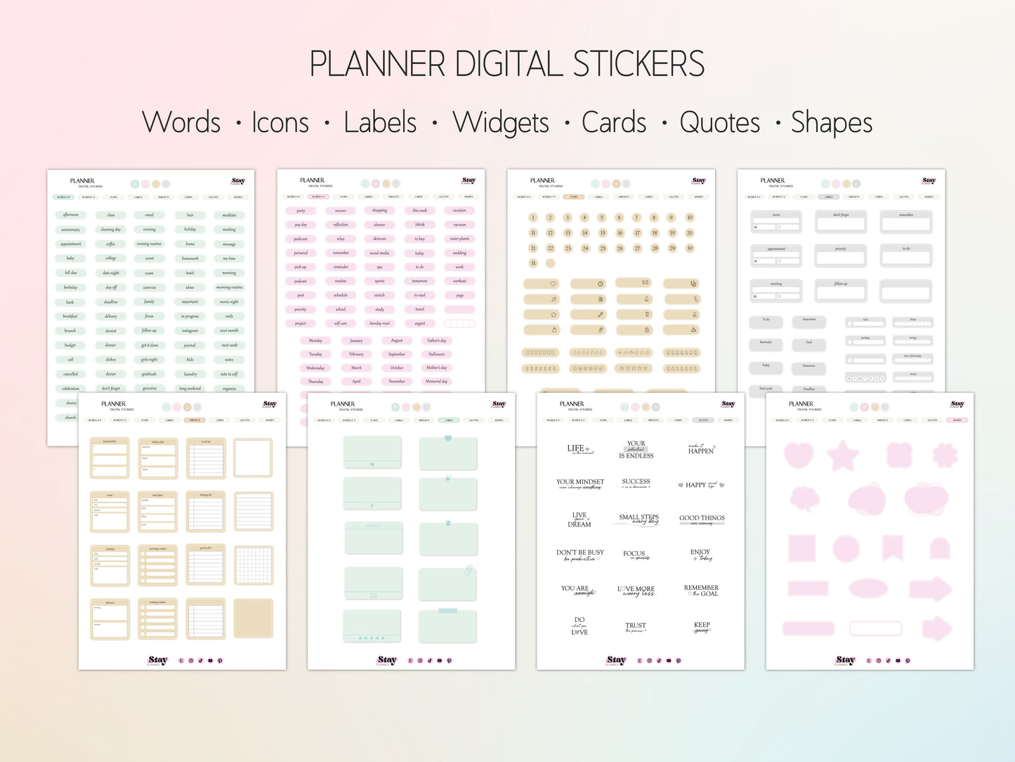 PLANNER DIGITAL STICKERS