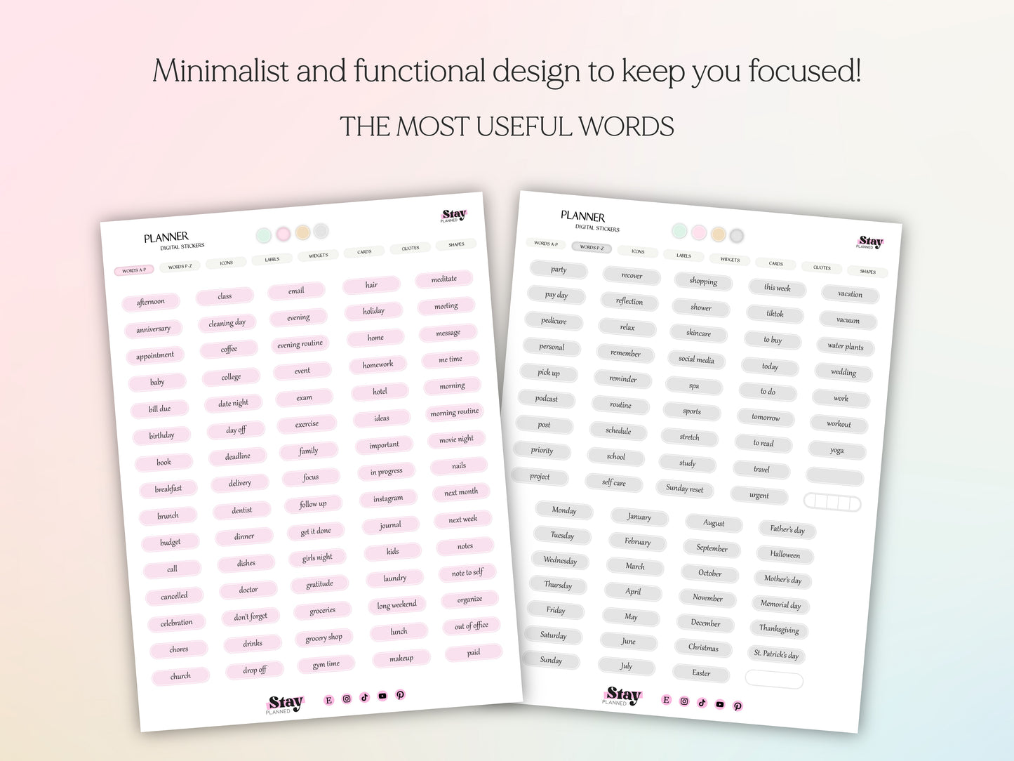 PLANNER DIGITAL STICKERS