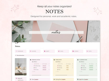 My Essential Planner ✦ Plantilla Notion ✦ Eleva tu Productividad