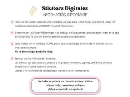 SPANISH WORDS DIGITAL STICKERS