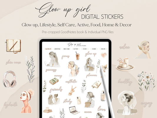GLOW UP DIGITAL STICKERS